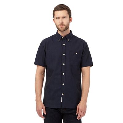 Hammond & Co. by Patrick Grant Big and tall navy linen blend shirt